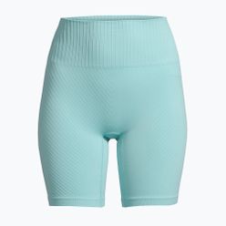 Pantaloni scurți de antrenament pentru femei Casall Seamless Graphical Rib Bike albastru 23140