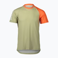 Tricou de ciclism pentru bărbați POC MTB Pure verde-portocaliu 52842