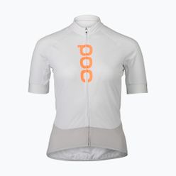 Tricou de ciclism pentru femei POC Essential Road Logo alb 53300