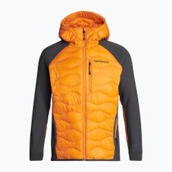 Jachetă bărbătească Peak Performance Helium Down Hybrid Hood portocalie G77227100