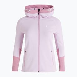 Tricou de trekking cu glugă cu fermoar pentru femei Peak Performance Rider Zip Hood roz G78834070