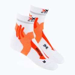 Șosete de alergare pentru bărbați X-Socks Marathon 4.0 U portocaliu și alb RS11S19U-W017