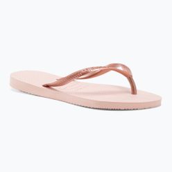 Papuci de plajă Havaianas Slim roz pentru femei H4000030