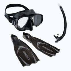 Cressi Pluma Bag mască de snorkel + snorkel + aripioare negru CA179535