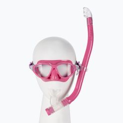 Set de scufundări Cressi Moon Kid + mască Top Light + snorkel roz DM200740