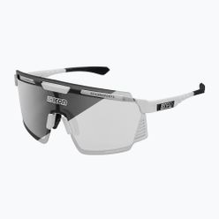Ochelari de ciclism SCICON Aerowatt alb lucios/scnpp fotocromic argintiu EY37010800