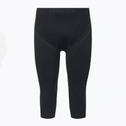 Pantaloni termici Mico Odor Zero Ionic+ Ionic+ 3/4 pentru bărbați  negru CM01454