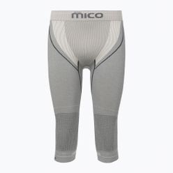 Pantaloni termici Mico Odor Zero Ionic+ 3/4 gri pentru bărbați CM01454