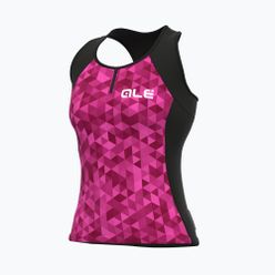 Tricou de ciclism pentru femei Alé Triangles roz-negru L21112543