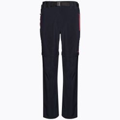 Pantaloni de trekking pentru femei CMP Zip Off 05UG negru/roz 3T51446/05UG/D34