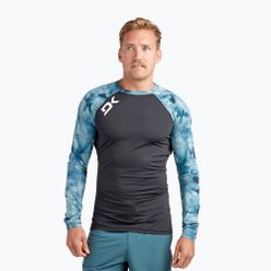Cămașă de înot pentru bărbați Dakine Hd Snug Fit Rashguard Crew negru și albastru DKA651M0004