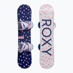 Snowboard pentru copii Roxy Poppy Pachet + legături albastru marin și roz 22SN066