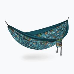 ENO Double Nest Print hamac pentru drumeții albastru și albastru marin DNP350