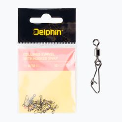 Delphin Rollings Swivel cu cârlig de fixare 10 buc. negru 969B03004