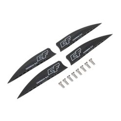 Kitesurfing placă aripioare CrazyFly Fin Carbon negru T008-0226