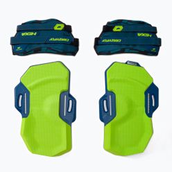 Kiteboard pad-uri și curele CrazyFly Hexa II Binding albastru-verde T016-0260