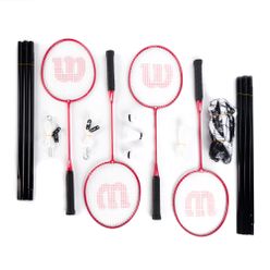 Set rachete badminton Wilson Bad.Tour Bmtn Stl Poles 4 Pc Chit roșu WRT844400