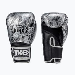Top King Muay Thai Muay Thai Muay Thai Super Star Snake mănuși de box negru TKBGSS-02A-BK-SV-10