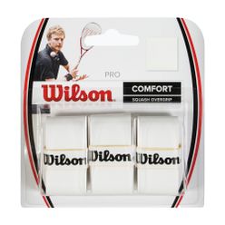 Wilson Sq Pro Overgrip Squash Wrap alb WRR937000+