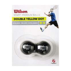 Wilson Staff Squash 2 Ball Dbl Ye Dot negru WRT617600+