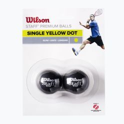 Wilson Staff Squash 2 Ball Yel Dot negru WRT617800+