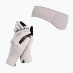 Set bandă + mănuși pentru femei Nike Essential gri NI-N.100.0598.931
