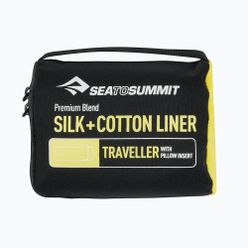 Sea to Summit Silk/Cotton Traveller cu pernă verde ASLKCTNYHAGN