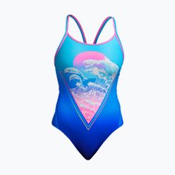 Funkita Diamond Back One Piece Costum de baie pentru femei Albastru FS11L7155716