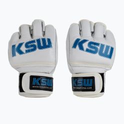 KSW mănuși de grappling din piele albă