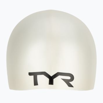 Cască de înot pentru copii  TYR Wrinkle-Free Silicone white