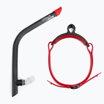 Tub frontal pentru înot TYR Ultralite Snorkel Elite negru-roșu LSNKLELT_001