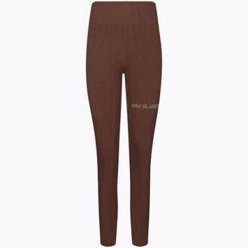 Colanți de antrenament pentru femei Gym Glamour Push Up Chocolate 370