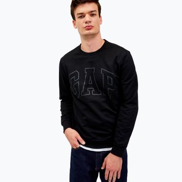 Hanorac pentru bărbați GAP Logo Crewneck black