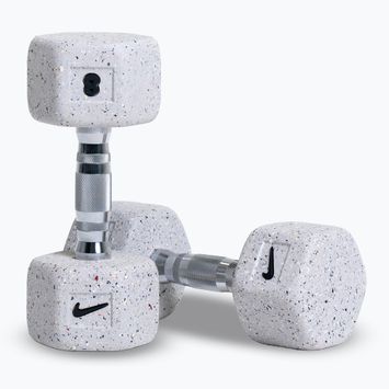 Gantere Nike Strength Grind Hex Dumbbell 2 x 8 kg wolf grey