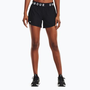 Under Armour Play Up 5 In pantaloni scurți de antrenament pentru femei negru/negru/alb negru/alb