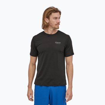 Tricou pentru bărbați Patagonia Cap Cool Merino Blend Graphic Shirt heritage header/black