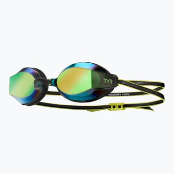 Ochelari de înot TYR Blackops 140 Ev Racing Mirrored fluo green/black