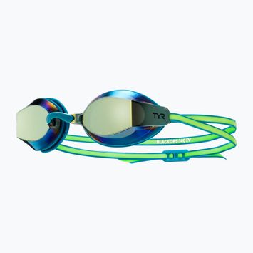 Ochelari de înot TYR Blackops 140 Ev Racing Mirrored turquoise/lime