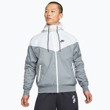Geacă pentru bărbați Nike Sportswear Windrunner smoke grey/white/smoke grey/black