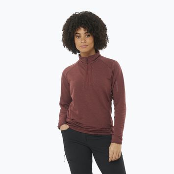Bluză de trekking pentru femei Salomon Essential Lightwarm Hz rum raisin
