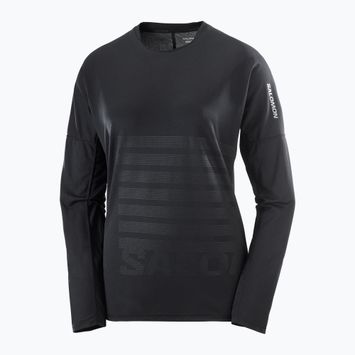 Longsleeve de alergare pentru bărbați Salomon Sense Aero Tee GFX deep black/black