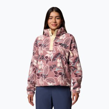 Bluză pentru femei Columbia Helvetia II Printed Cropped Half Snap fig pasteled/multi