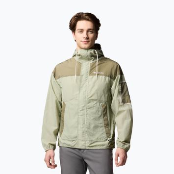 Geacă softshell pentru bărbați Columbia Challenger II Windbreaker safari/stone green