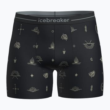 Boxeri termoactivi icebreaker Merino150 Anatomica Boxers Explore More black/aop