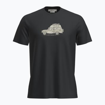 Tricou de trekking pentru bărbați icebreaker Merino 150 Tech Lite SS Tee Cosy Camper black