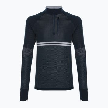 Bărbați Smartwool Intraknit Merino Merino Tech 1/4 Zip pulover termic albastru marin 16670
