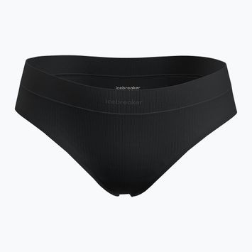 Chiloți termoactivi pentru femei icebreaker Merino Rib Lotus Hipster black
