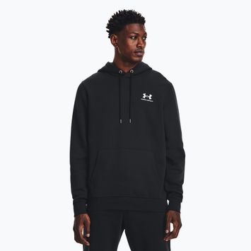 Bluză pentru bărbați Under Armour Essential Fleece Hoodie black/white