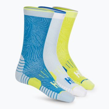 Șosete de alergare HOKA Crew Run Sock 3 pary diva blue/ice water/evening primrose