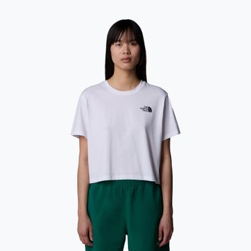 Tricou pentru femei The North Face Simple Dome Cropped Slim Tee tnf white
